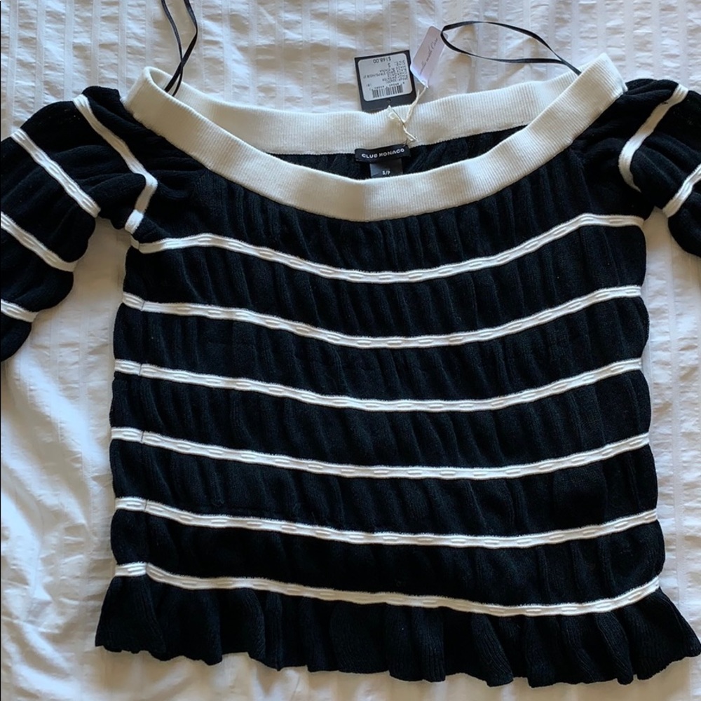 Club Monaco knit top with flare sleeves